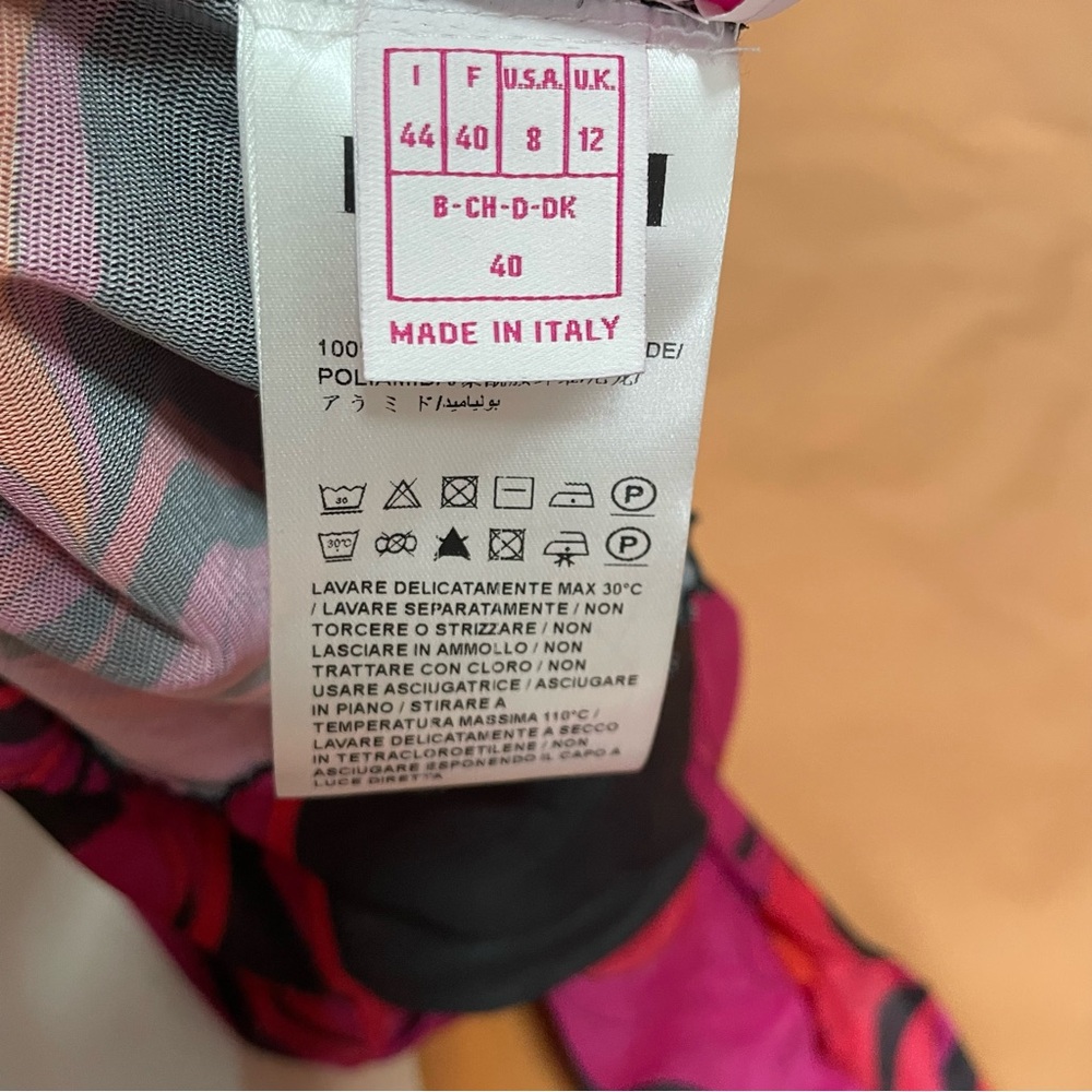 Emilio Pucci Fuchsia and Black Abstract Print Maxi Dress - Picture 10 of 10